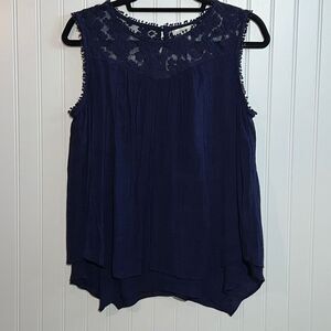 John Paul Richards Top womans M blue crinkle cottagecore coquette fairycore